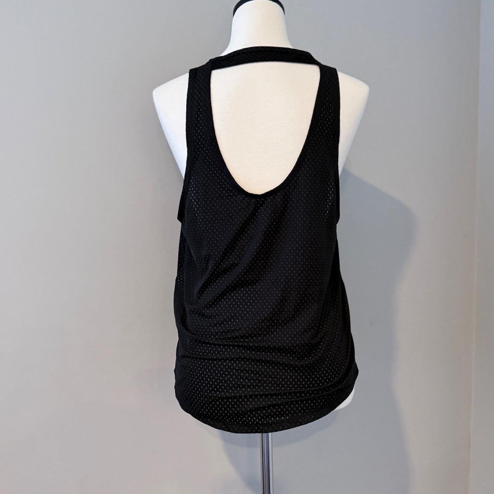 Nike Women's Black Mesh Athletic Tank Top Racerback Sleeveless Activewear - Picture 2 of 10